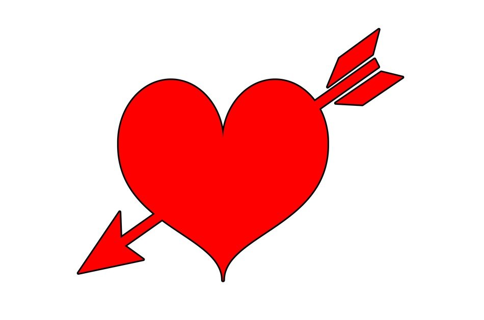 love heart amor fall in with
