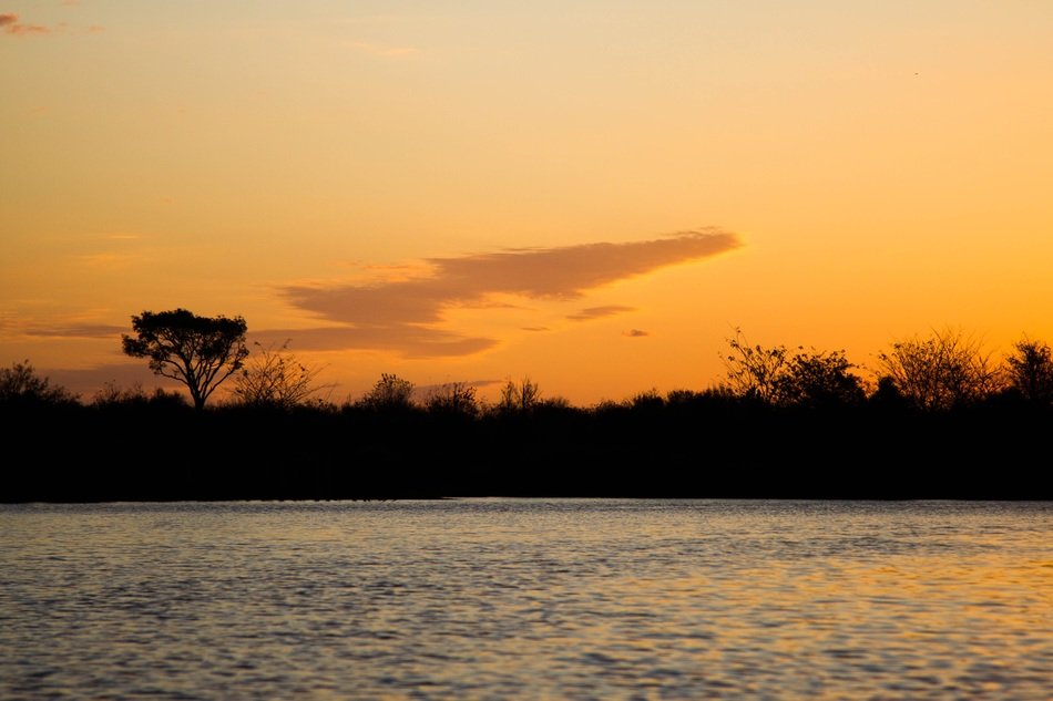 sun sunset river orange landscape