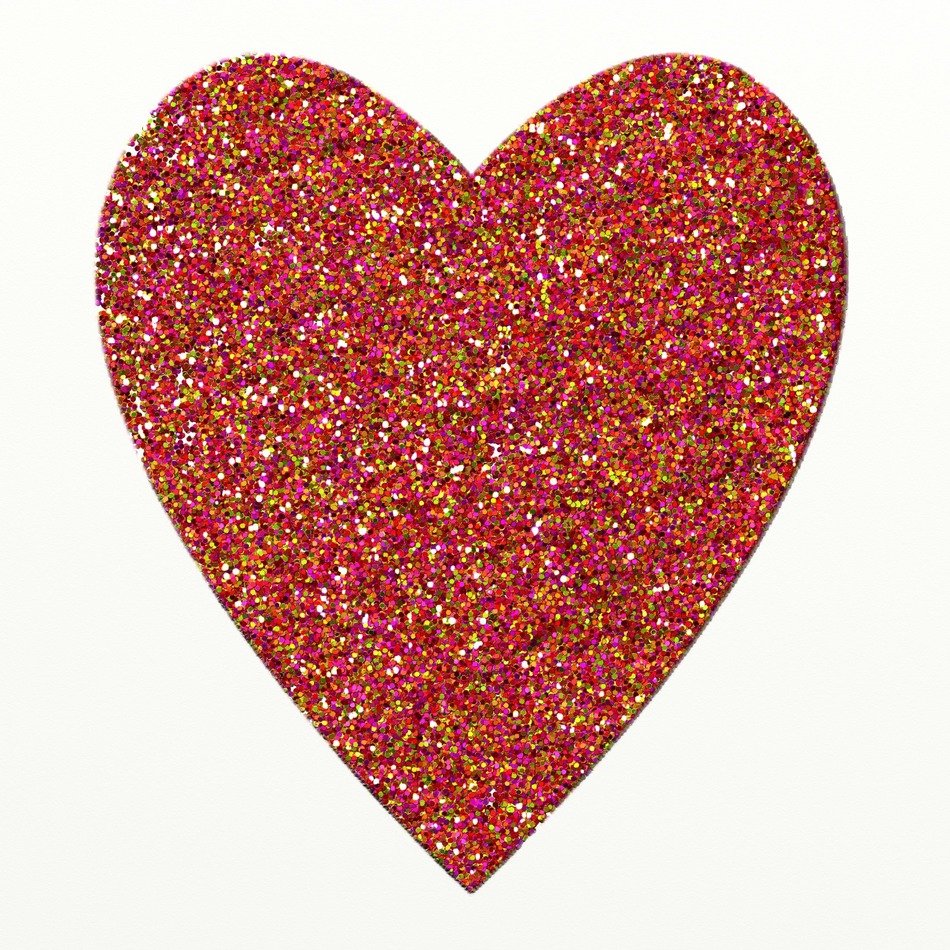 love hearts shapes red glittering