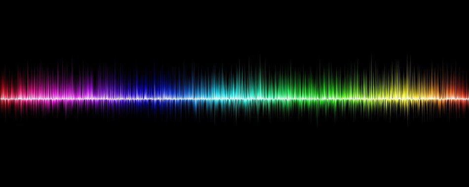 background rainbow sound wave
