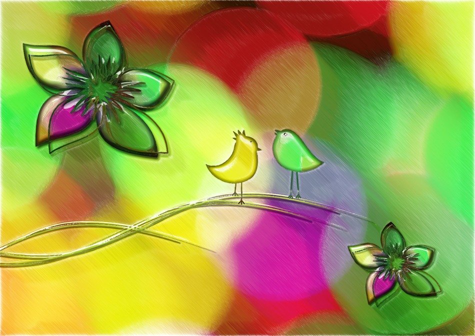 flowers flora bird spring summer