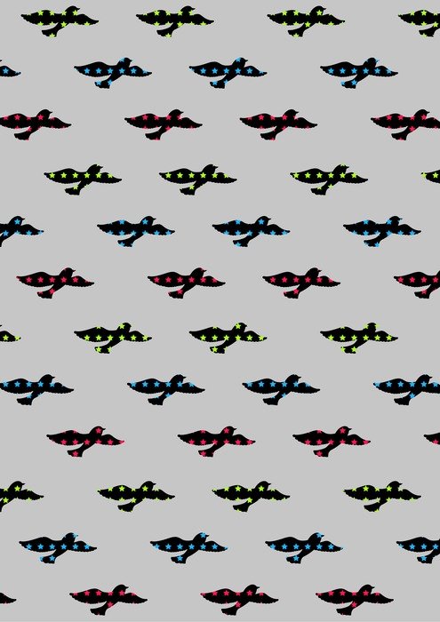 pigeon pattern pop art