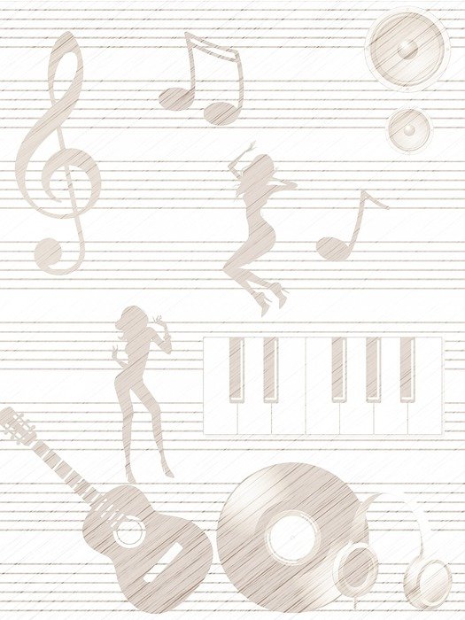 background music paper notes