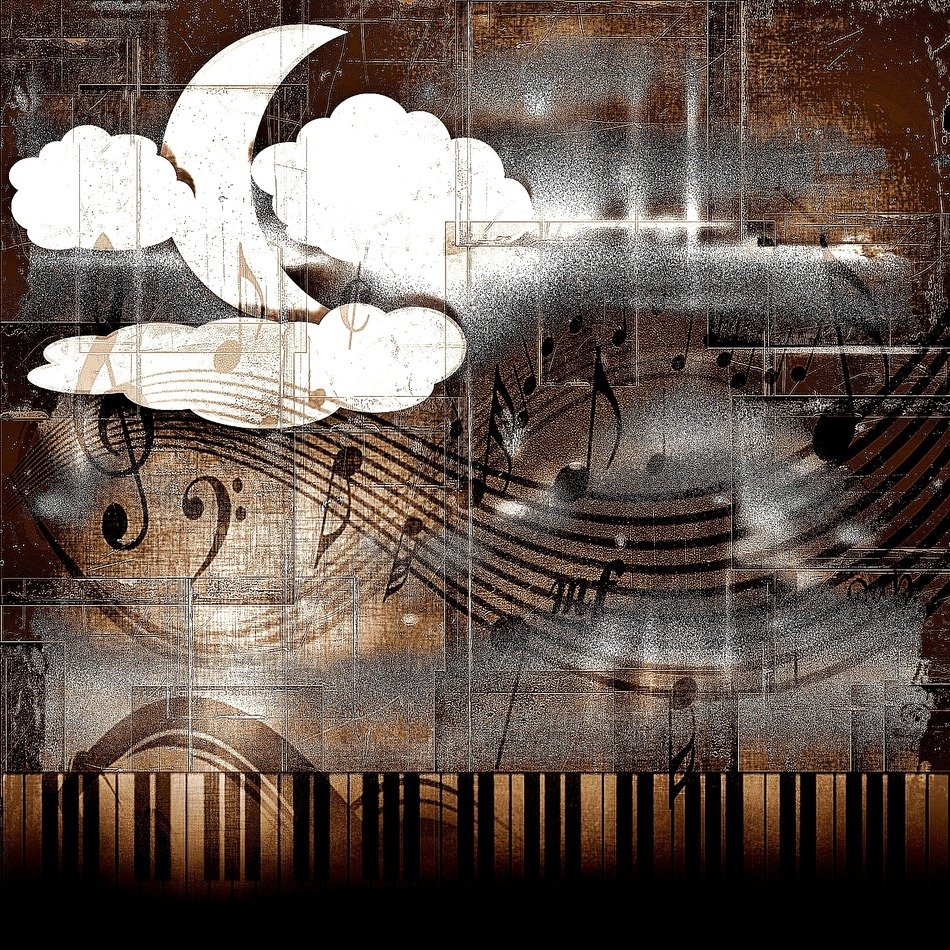 antique night music background