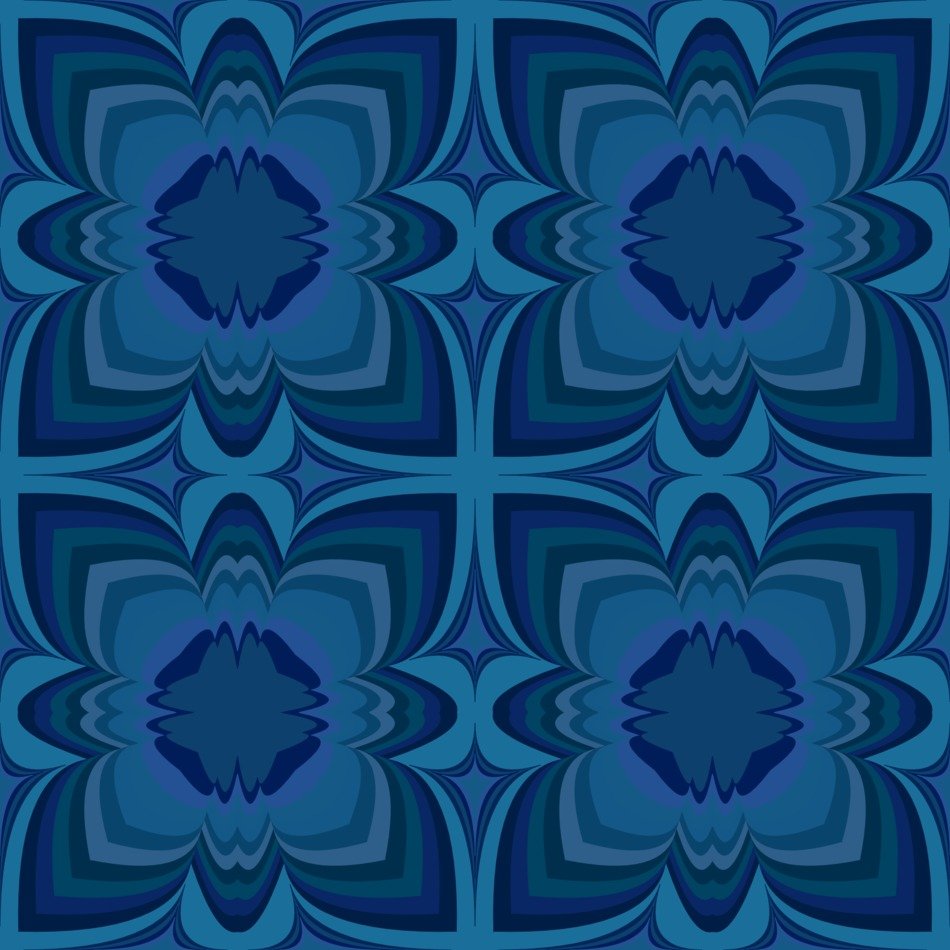 blue floral wallpaper pattern