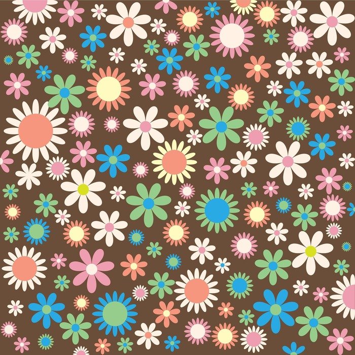 floral flowers flowery retro funky