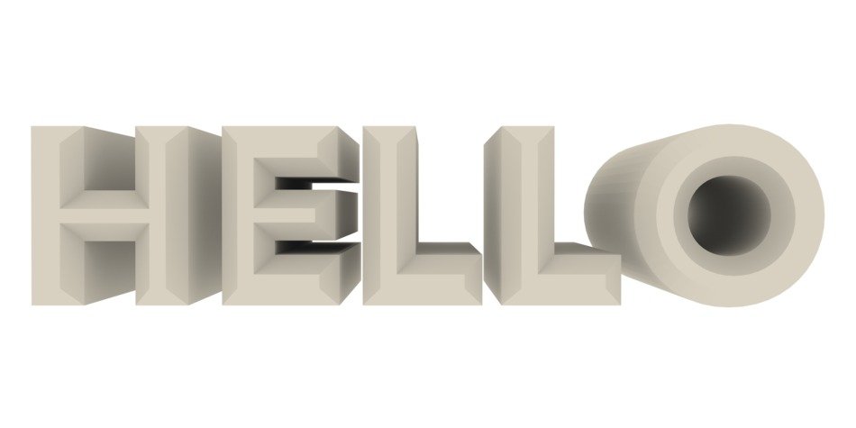 hello 3d text artwork