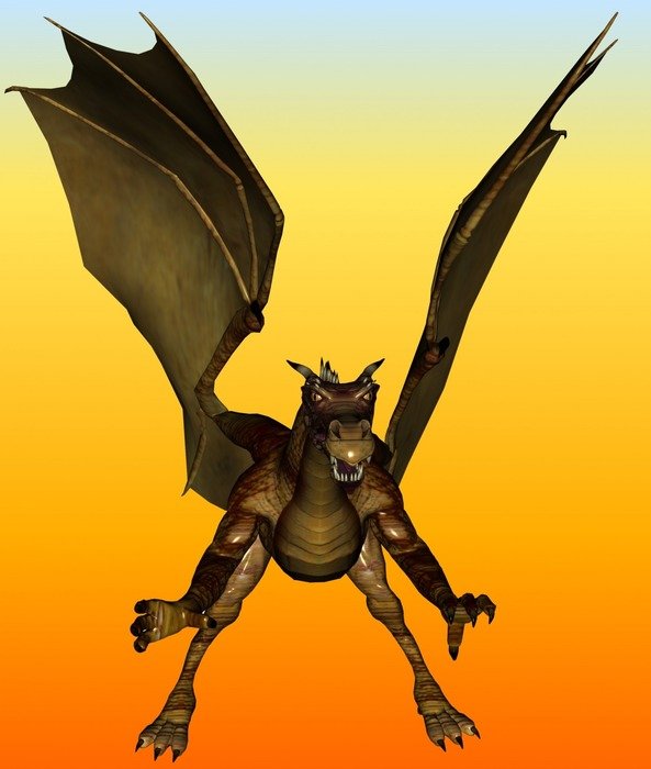 golden dragon fight orange flame