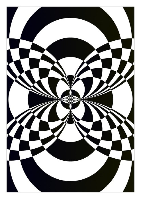 black and white hypnotized background