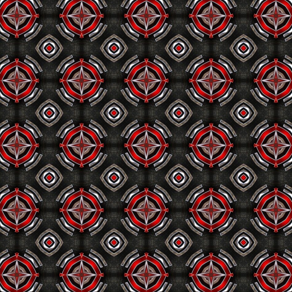 pattern black red