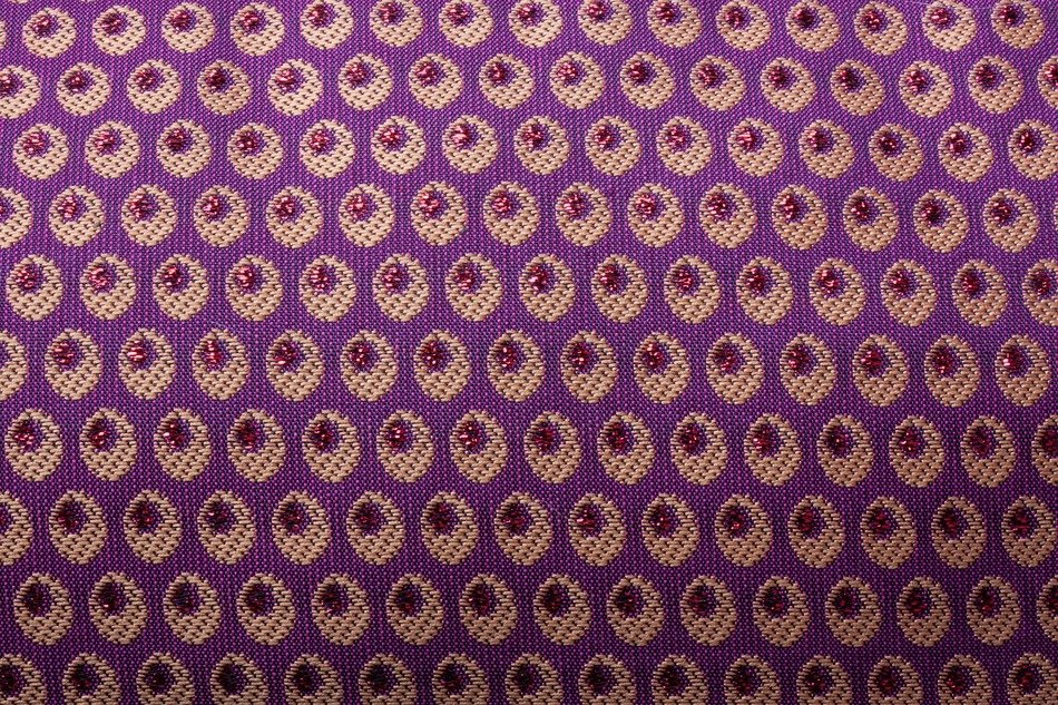 tissue woven oval violet gold red