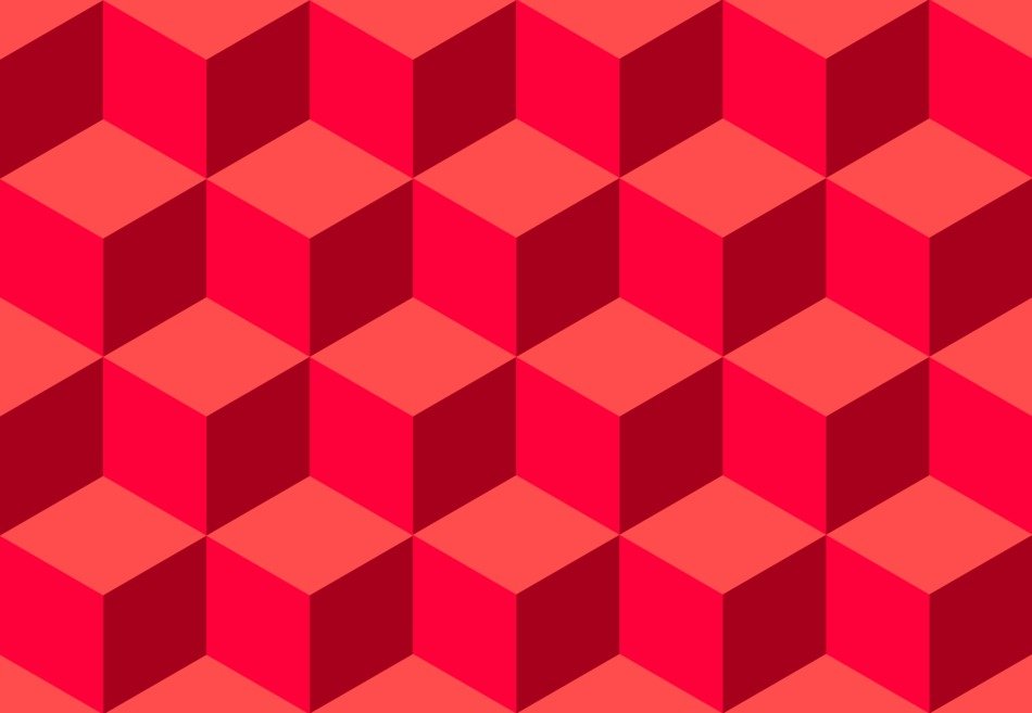 cube pattern seamless tile red