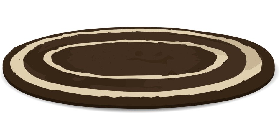 rug carpet brown white oval round