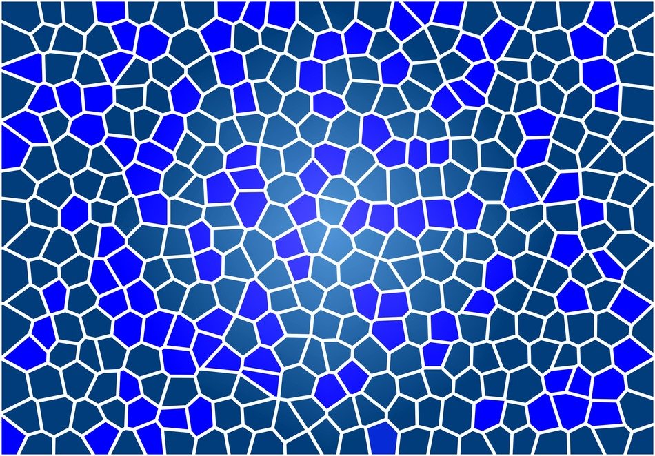 mosaic blue background shapes