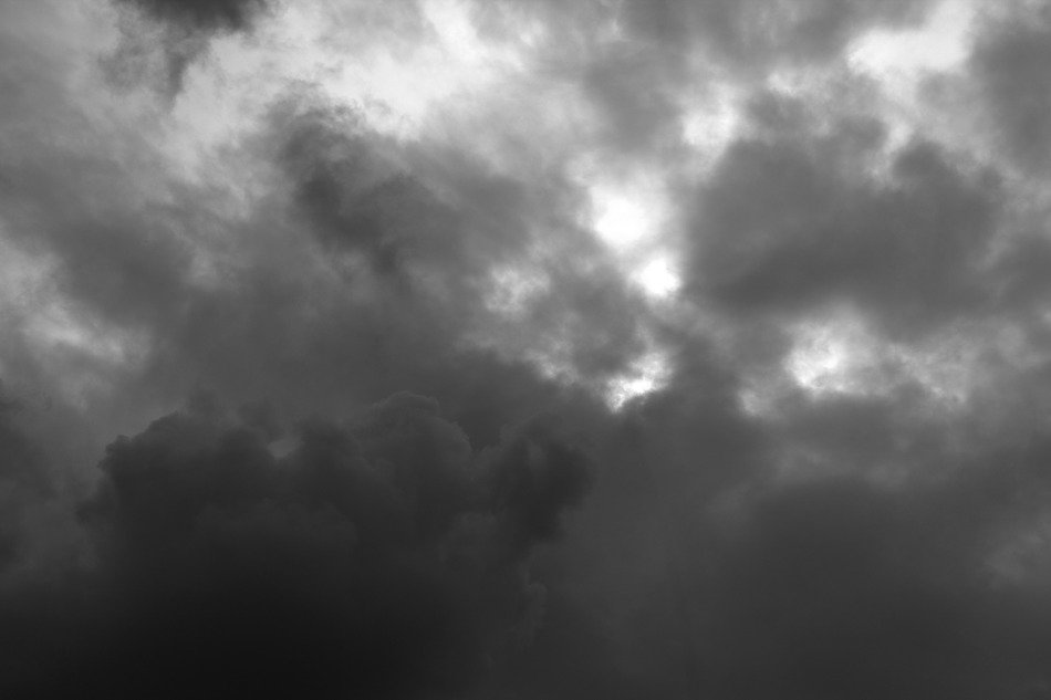 dark clouds after the storm