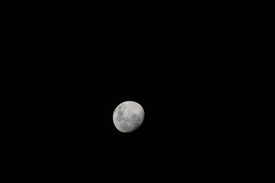 waning moon night dark