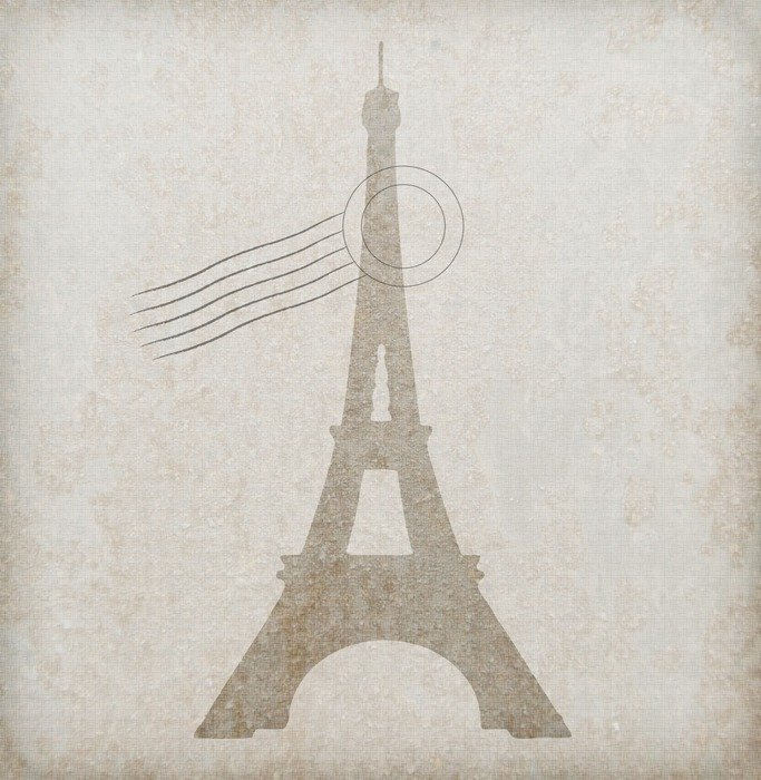 eiffel tower line paper texture