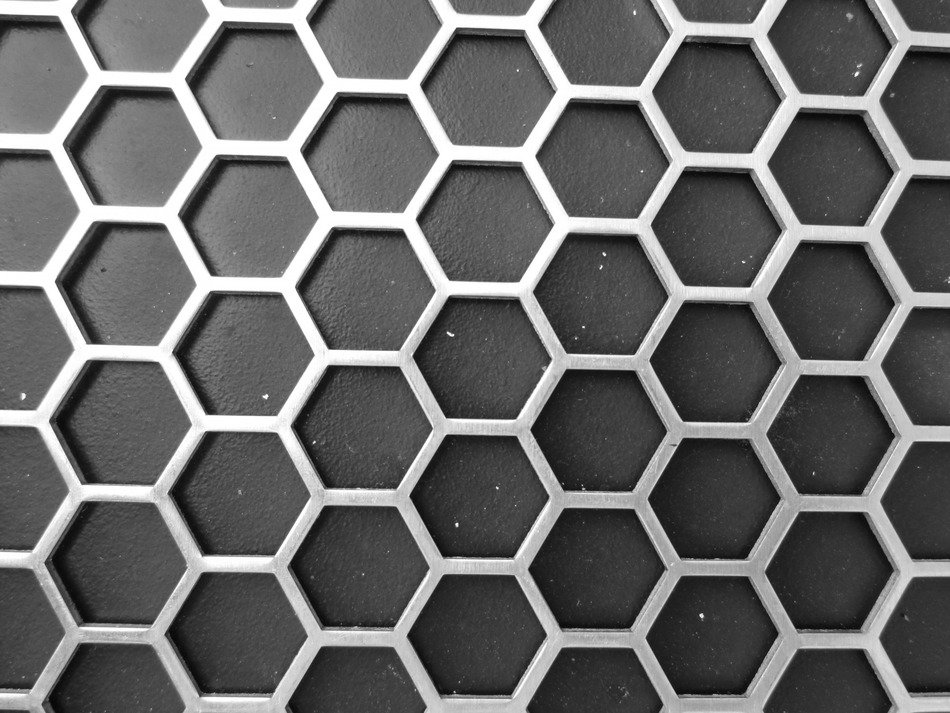 metal metallic pattern honeycomb