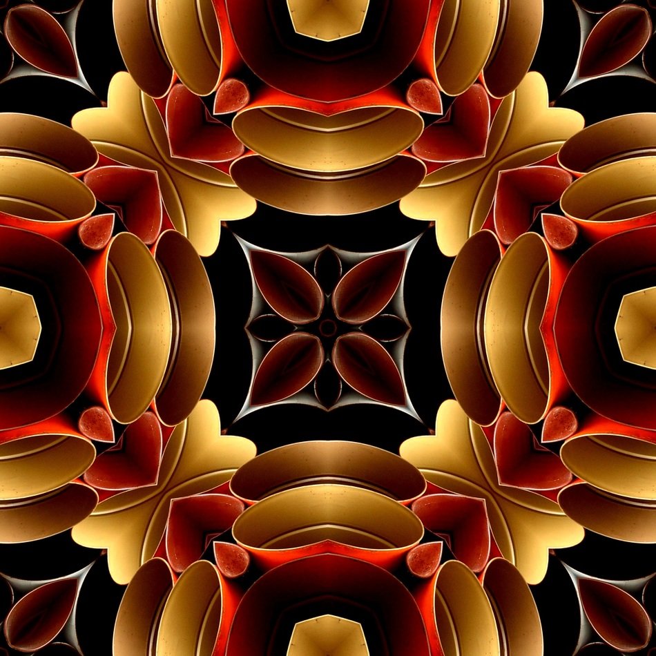 background with symmetrical folded paper