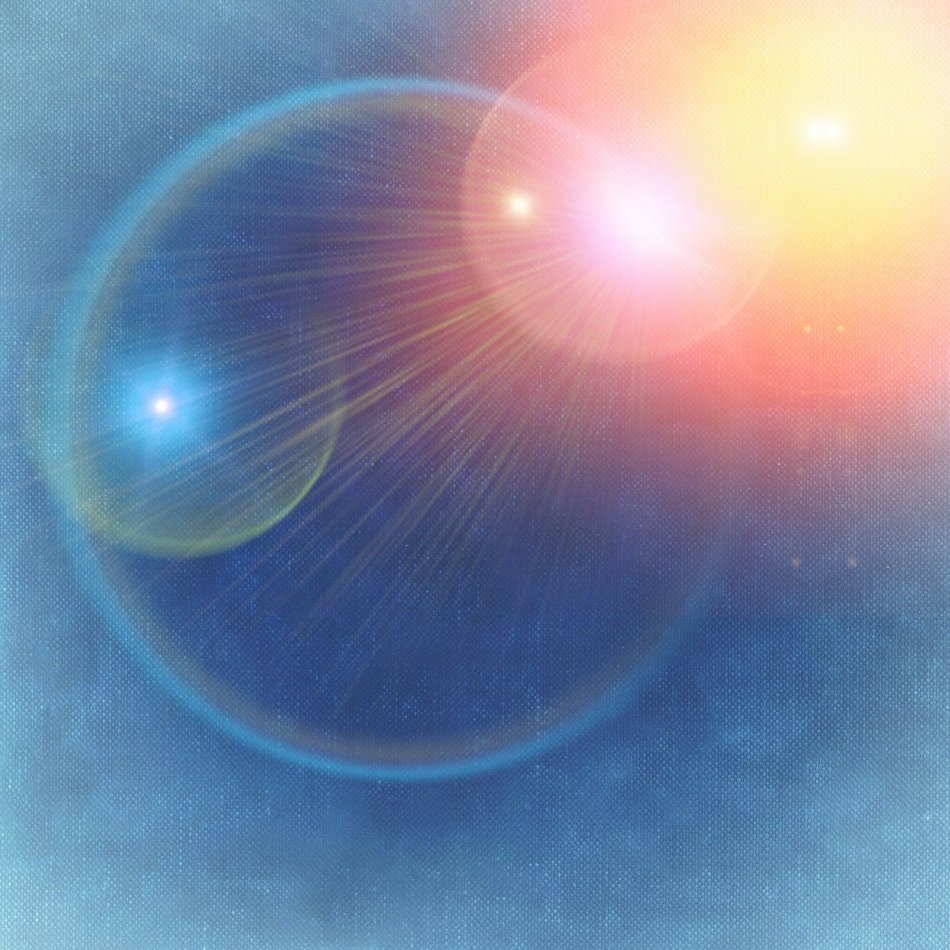 background blue sun light