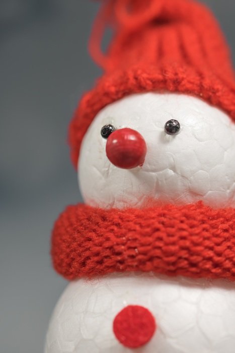 snow winter man in red cap and scarf