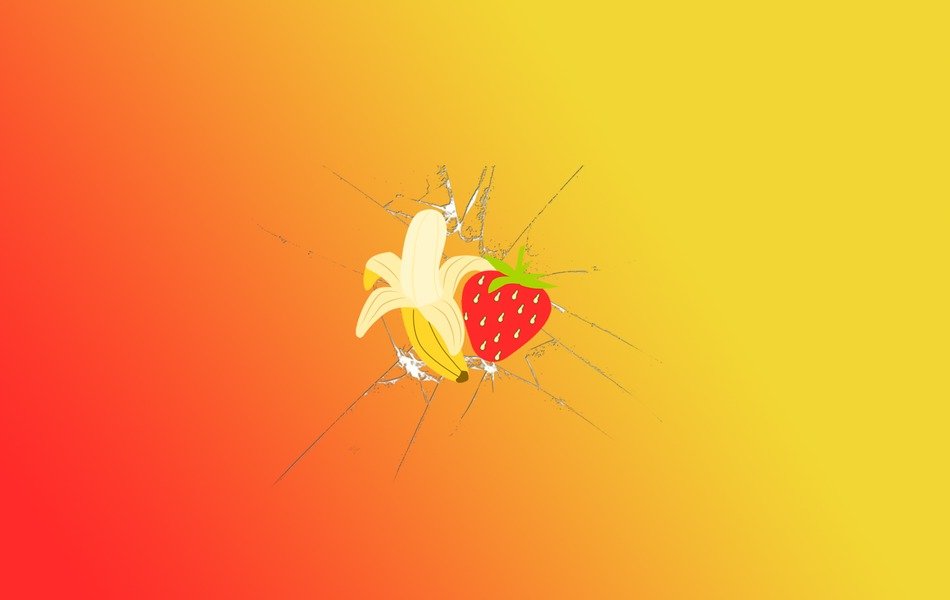 bananas strawberries wallpaper