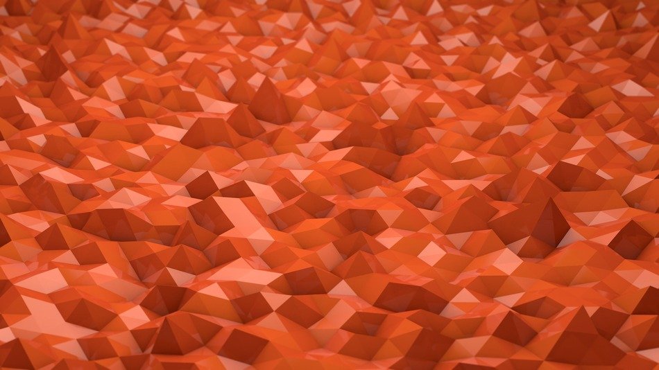 abstract low poly orange