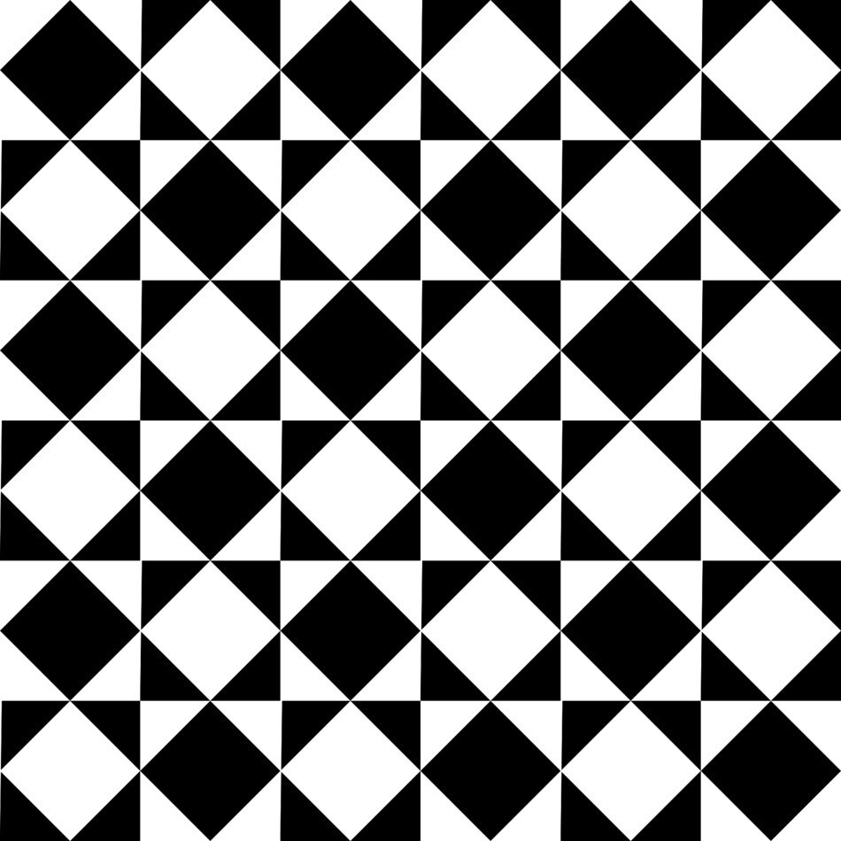 inside rotated squares black white