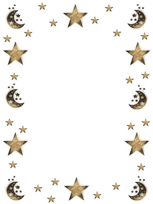 background stationery moon stars