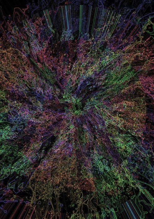 colorful abstraction on the black background