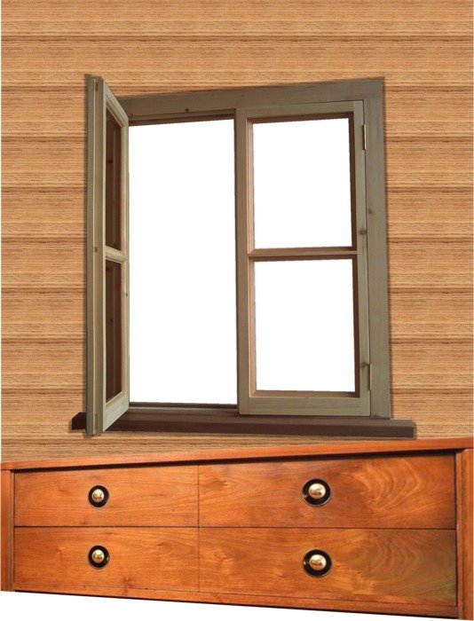 window opening wall dresser frame