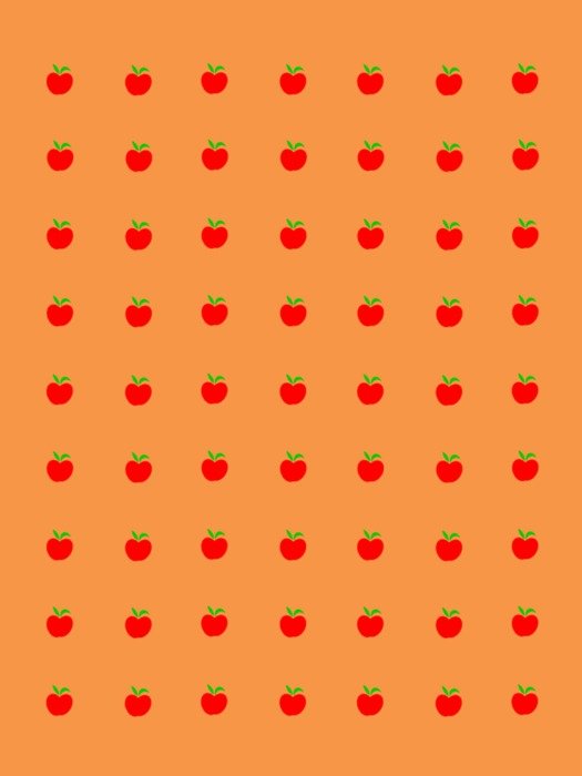 apple pattern orange design fruit