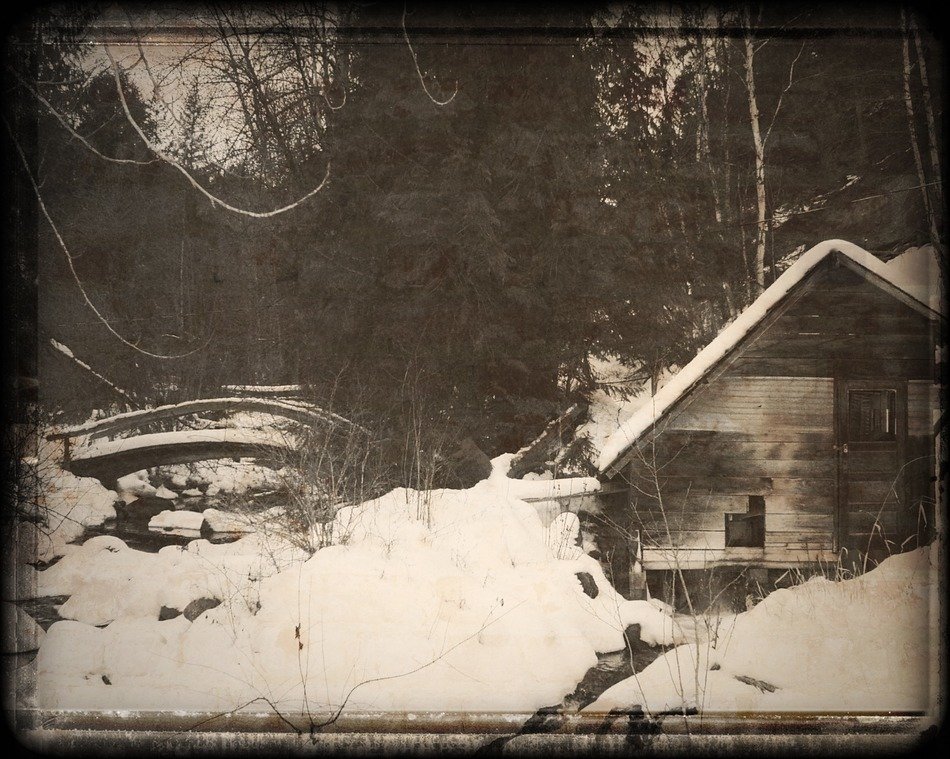 old mill bridge winter cariboo