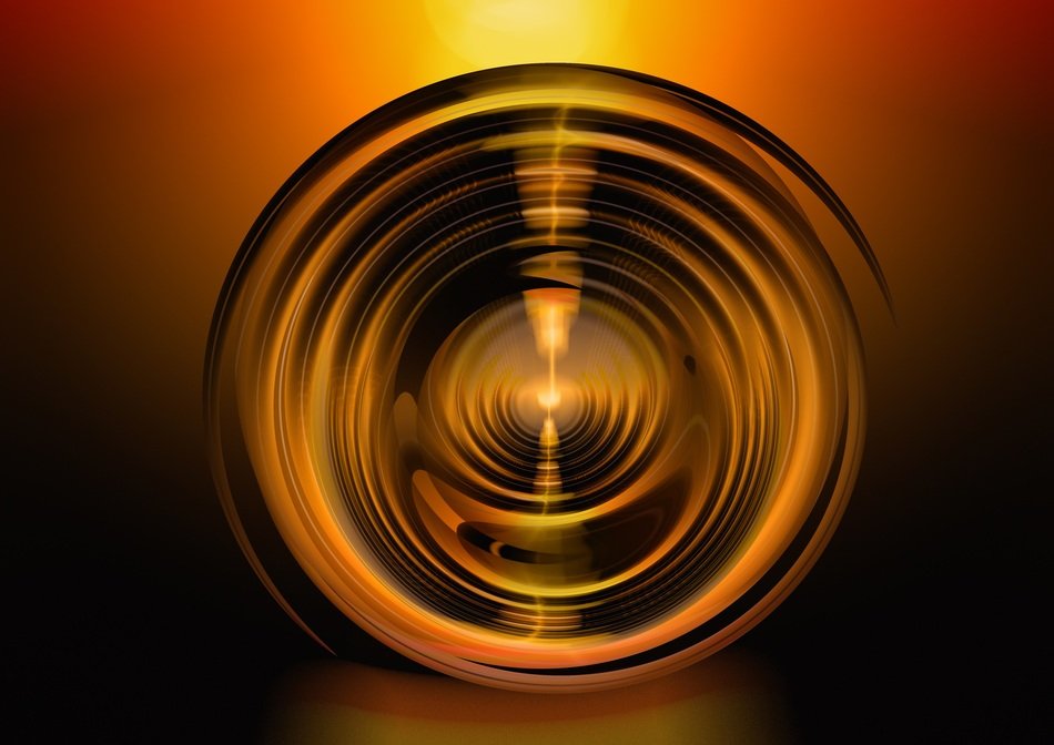 circle wave light yellow pattern