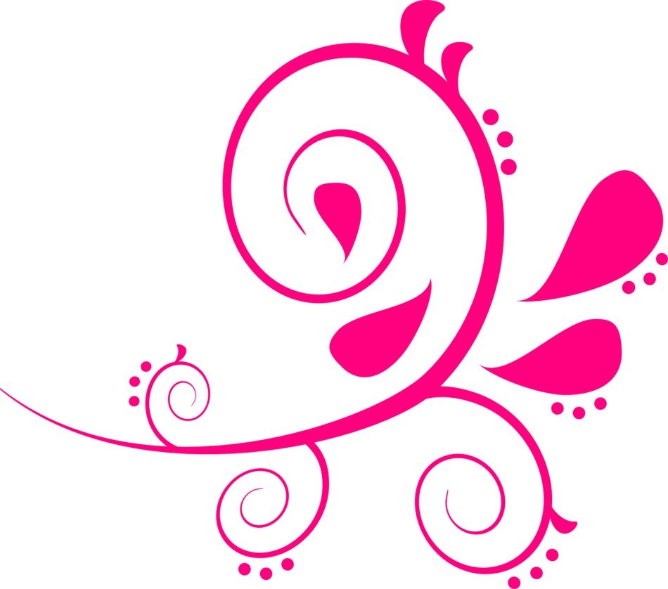 paisley swirls pink pattern design