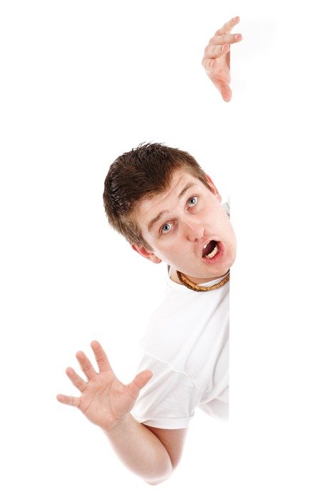 advertisement billboard with a man