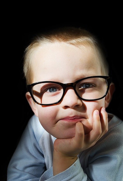 child boy people optical glasses