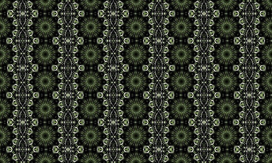 green pattern background shapes