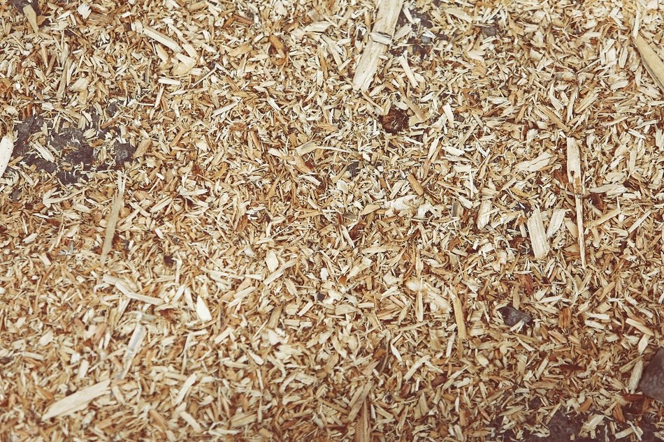 shredded wood chips mulch