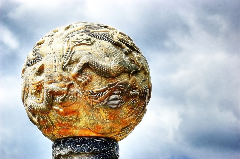 ball stone relief texture sky