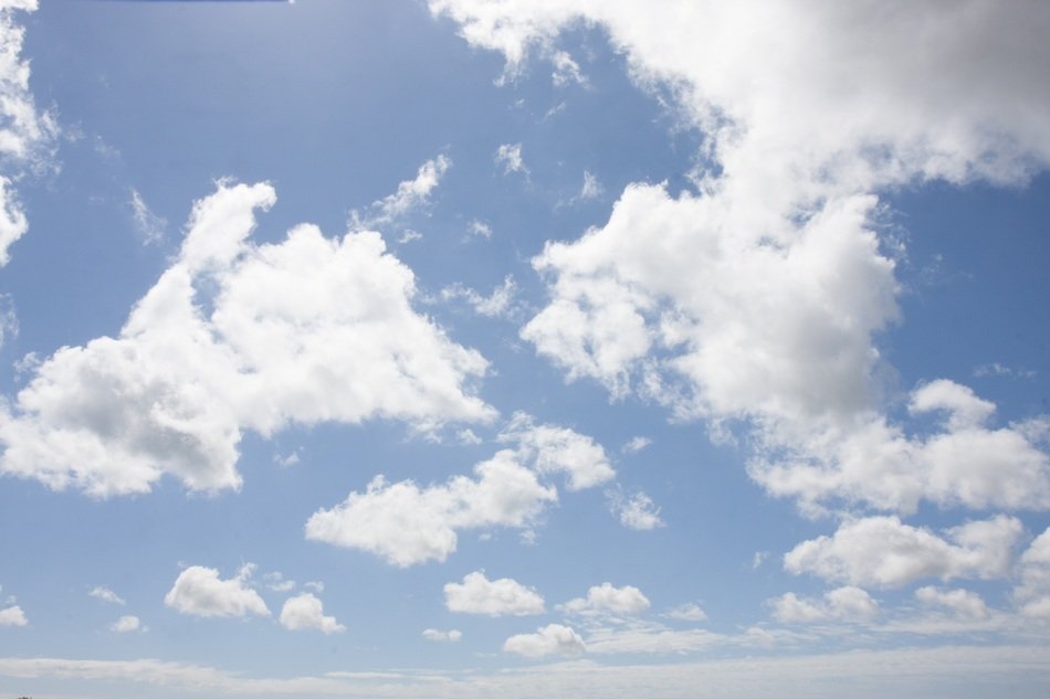 clouds sky blue white fluffy