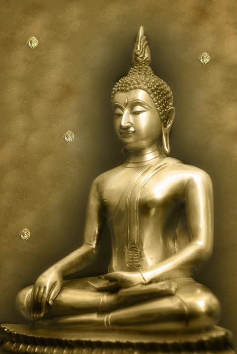 background serene budha gold