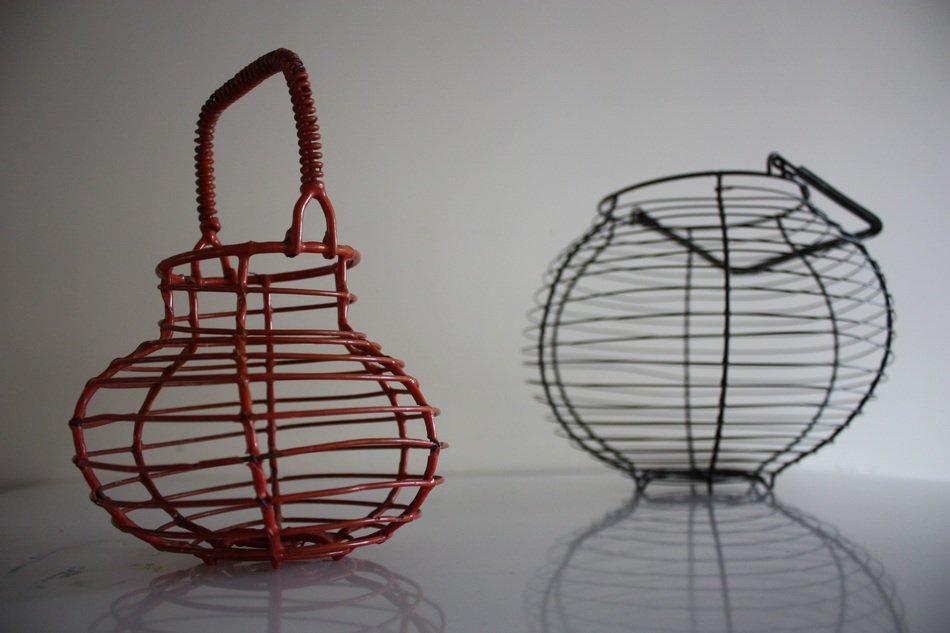 egg basket thread orange