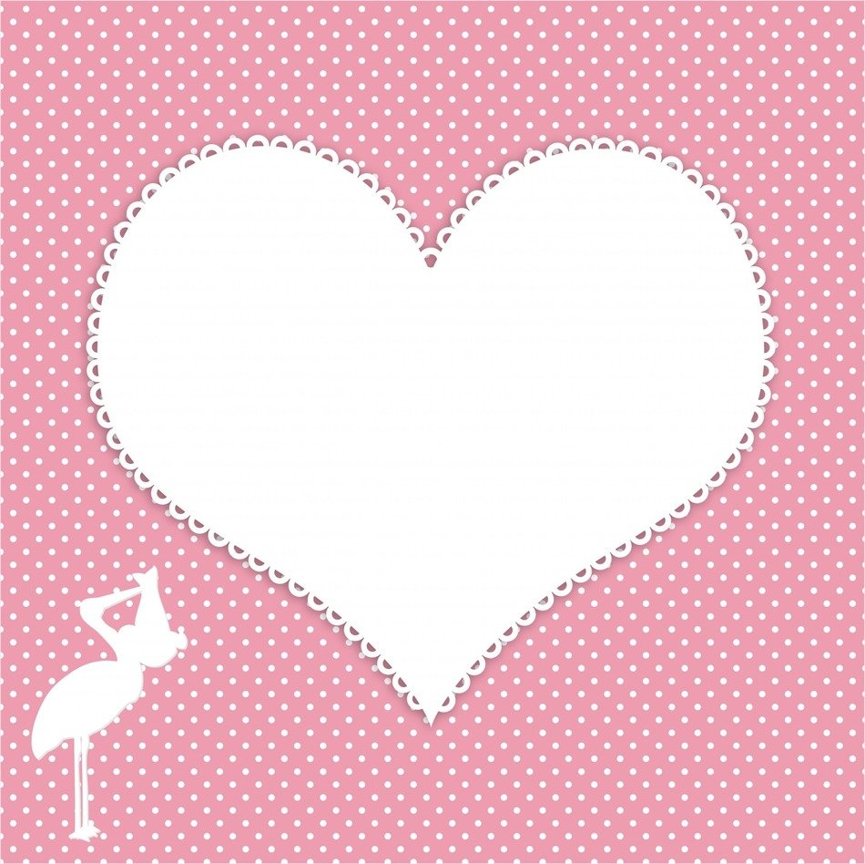 stork baby girl white