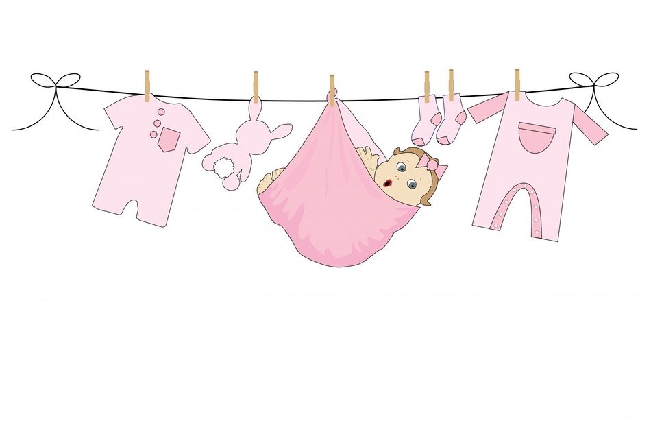 baby girl pink clothes washing