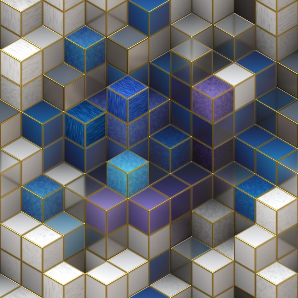 cube cubic design 3d shape square