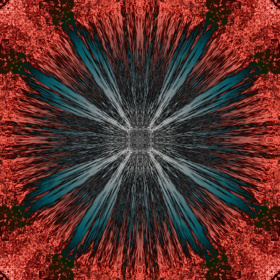 center digital abstract red