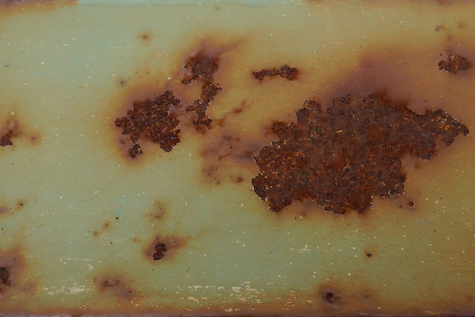 stainless metal ailing rusted