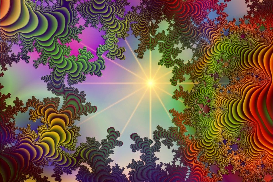 fractals multi coloured background