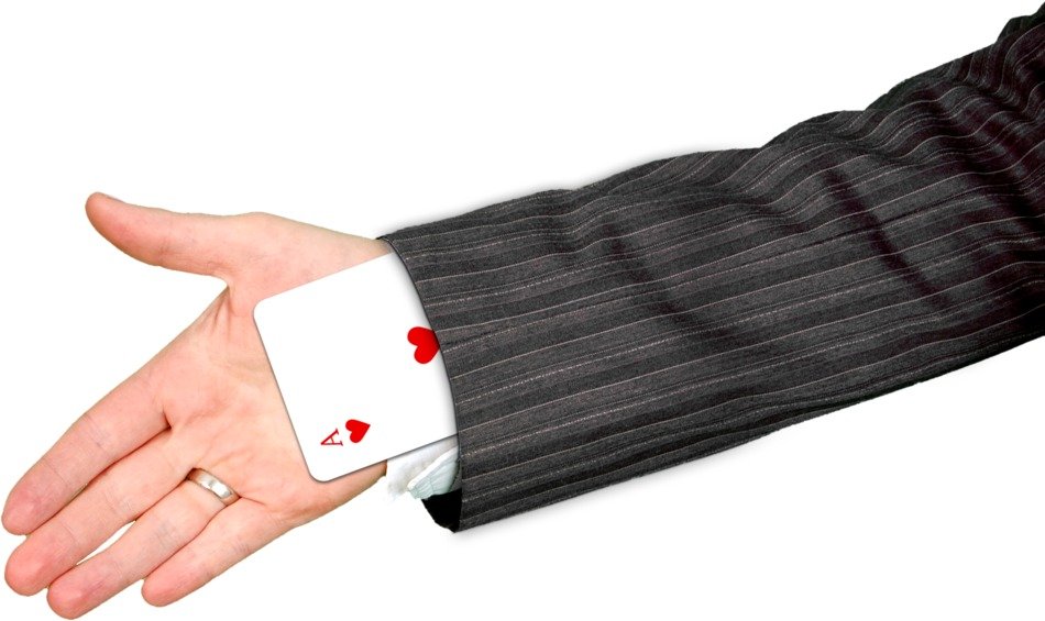 hand playing card ace heart magic